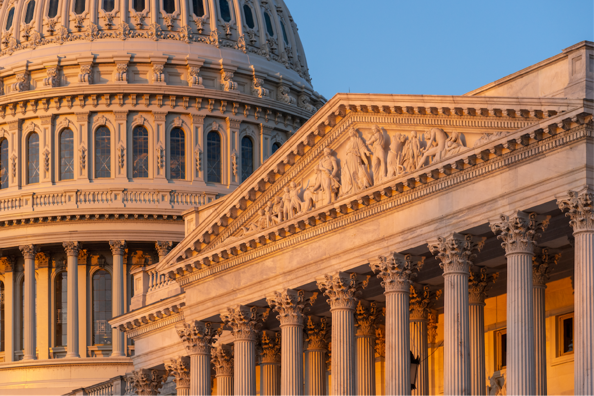 Capitol building at sunrise